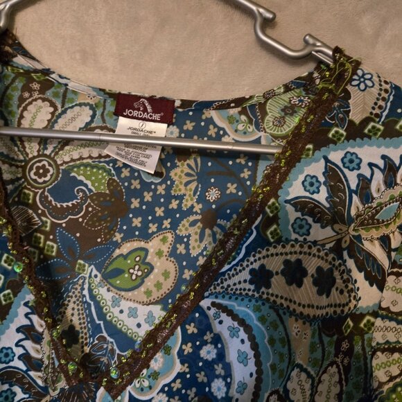 Vintage Y2K Babydoll Spaghetti Straps Grunge 1990s Style Wrap Floral Blouse Sz S - Picture 8 of 10